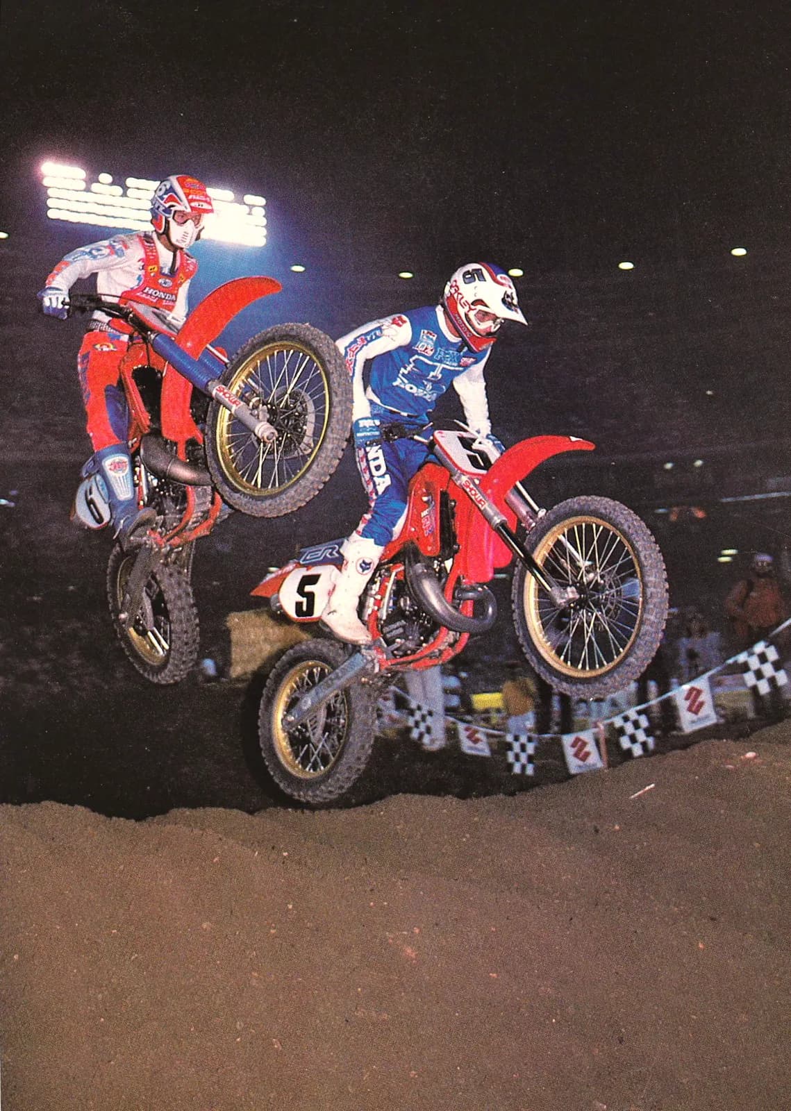 Rick Johnson high over a tabletop jump